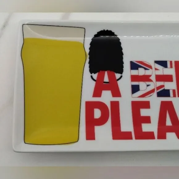Crate&Barrel British Beer Tray Dish England Crate and Barrel - Picture 5 of 7